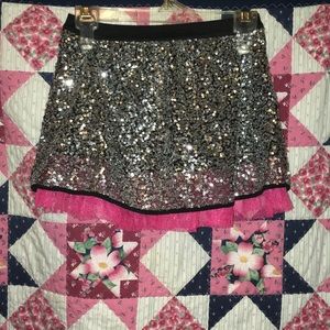 Sequin and Mesh Skirt